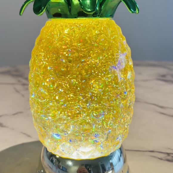 Swirling Water Globe Bath & Body Works 10" Pineapple Pedestal Candle Holder Worx - Picture 7 of 11